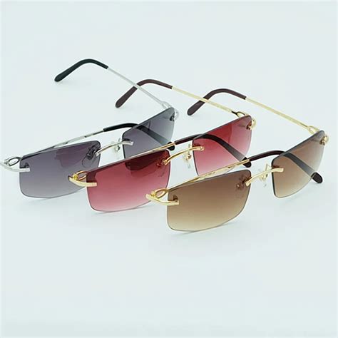 mens designer square sunglasses|rimless square sunglasses men.